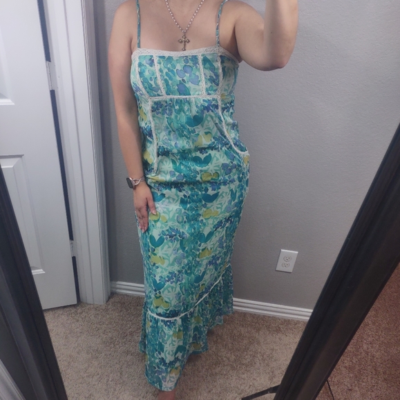 Jessica Simpson Floral Voile Pocket Tiered Maxi S - Picture 3 of 6